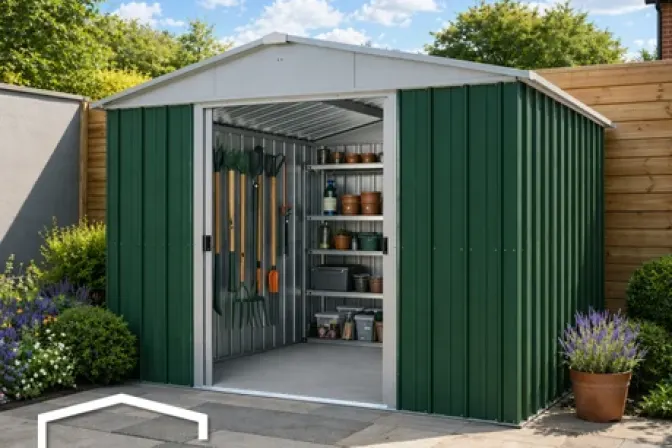 Yardmaster Emerald Metal Apex Shed 10 X 8ft