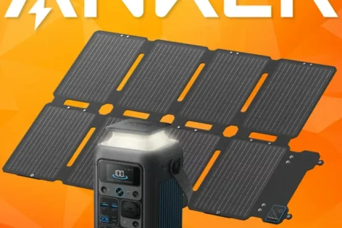 Anker Portable Power Station + Foldable Solar Panel