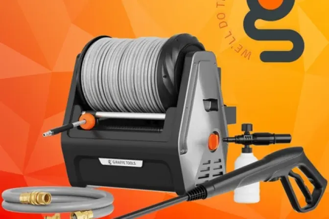 Grandfalls Wall Mounted Retractable Pressure Washer