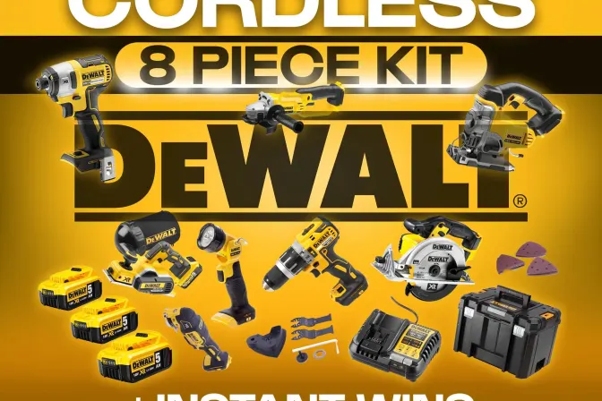 Dewalt Cordless 8 Piece Kit!