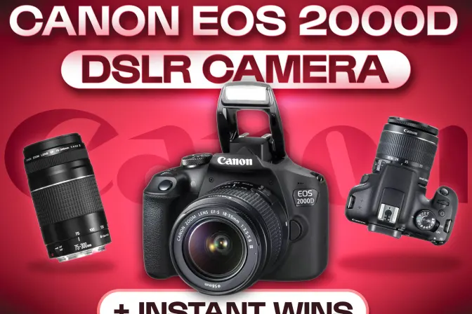 Canon Eos 2000D Dslr Camera!