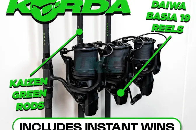 Daiwa 19 Basia 45 Scw Qd Reels + Korda Kaizen Green 12Ft 3.5Lb Rods!